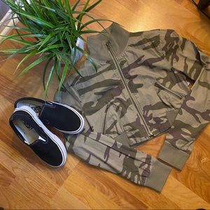 Army Cropped Bomber jacket